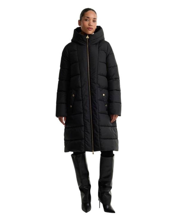 Women's Barbour International Brantley Longline Puffer Jacket - Black