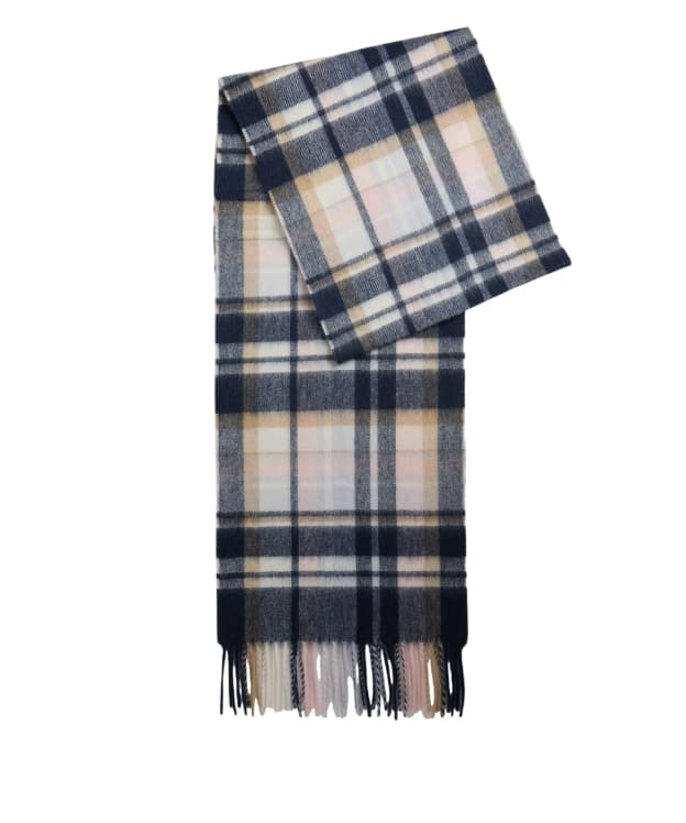 Women's Barbour Vintage Winter Plaid Scarf - Blush Pink / Navy