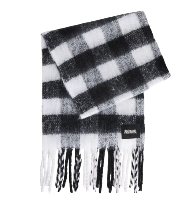 Women's Barbour International Branton Scarf - Black / White Gingham