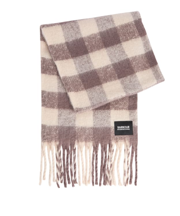 Women's Barbour International Branton Scarf - Truffle Gingham