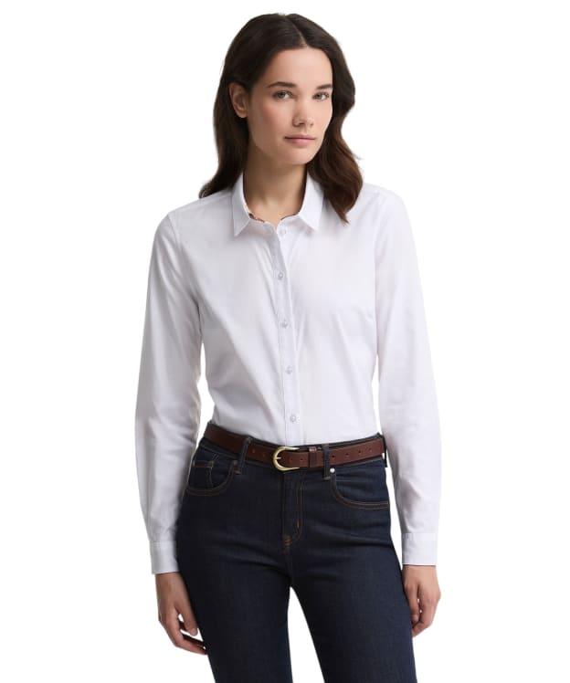 Women's Barbour Derwent Shirt - White / Light Muted Tartan