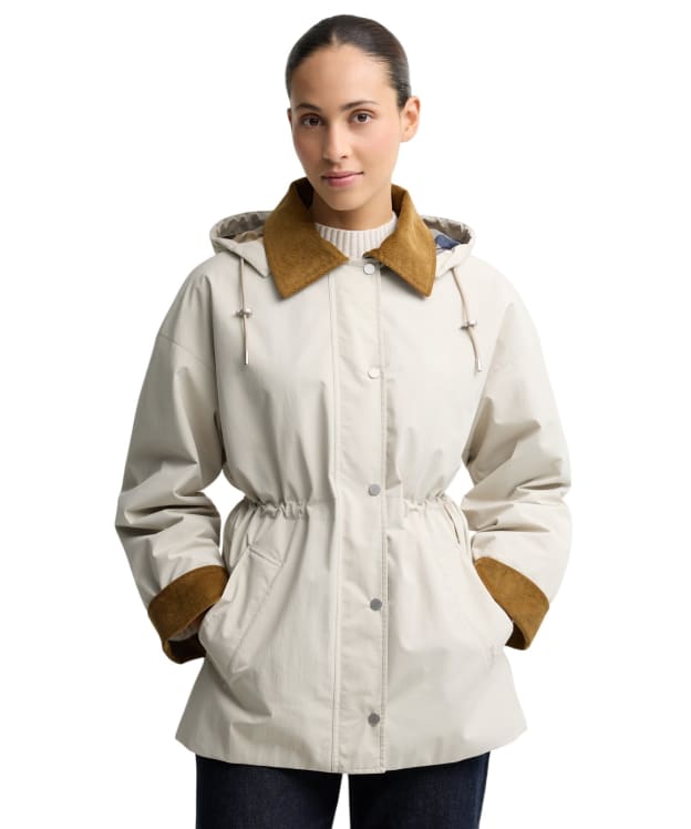 Women's Barbour Evelyn Showerproof Jacket - Mist / Birchwood Dress