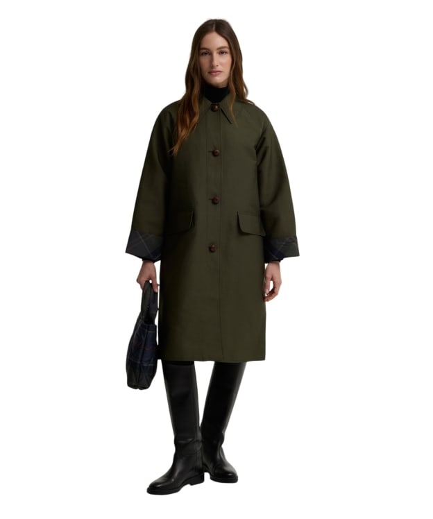 Women's Barbour Ria Showerproof Jacket - Olive / Shadow Classic