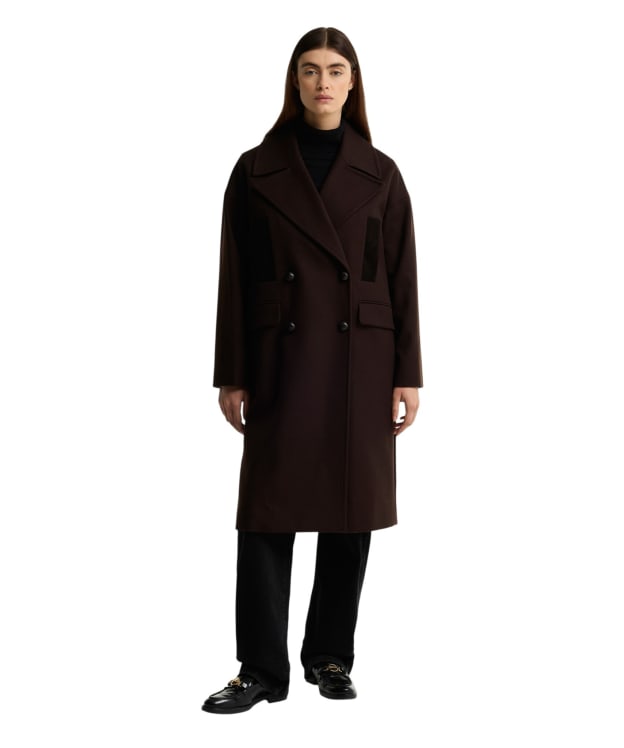 Women's Barbour Vivian Wool Coat - Rustic / Shadow