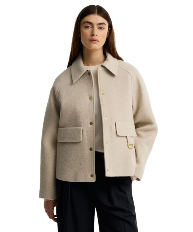 Women's Barbour Spey Wool Coat - Mist / Birchwood Dress