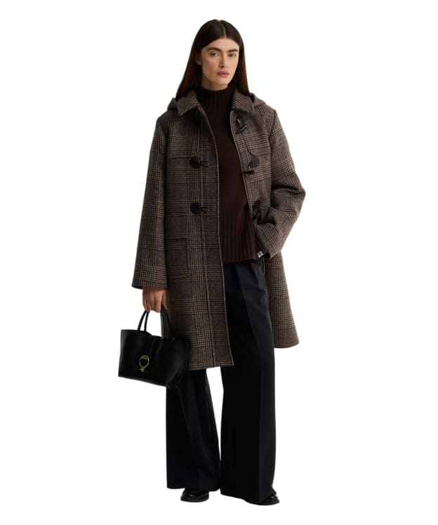 Women's Barbour Melody Check Wool Duffle Coat - Prince of Wales