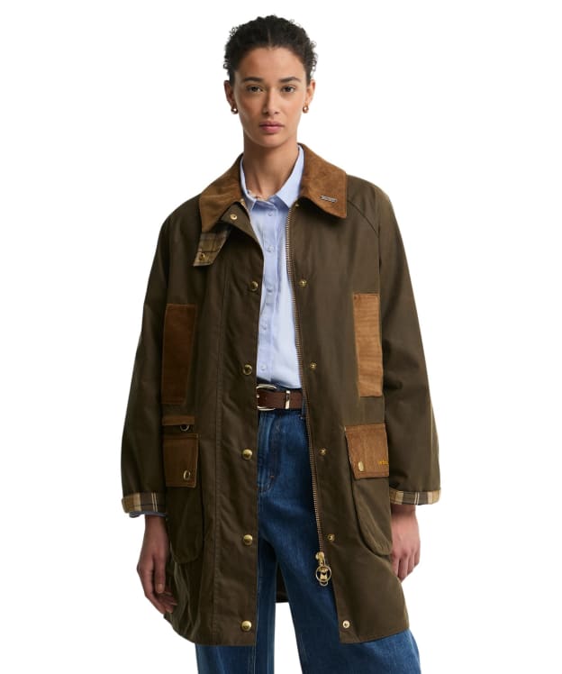 Women's Barbour Icons Modern Beaufort Waxed Jacket - Beech / Birchwood