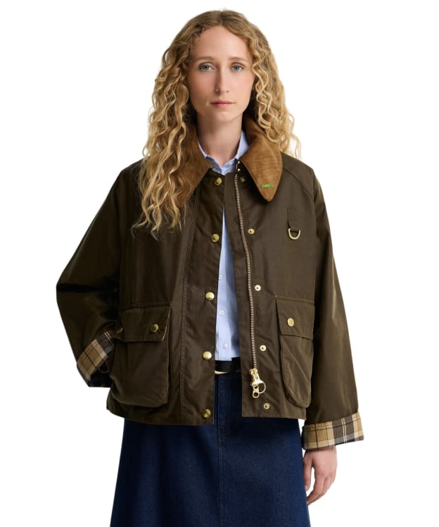 Women's Barbour Icons Modern Spey Waxed Jacket - Beech / Birchwood