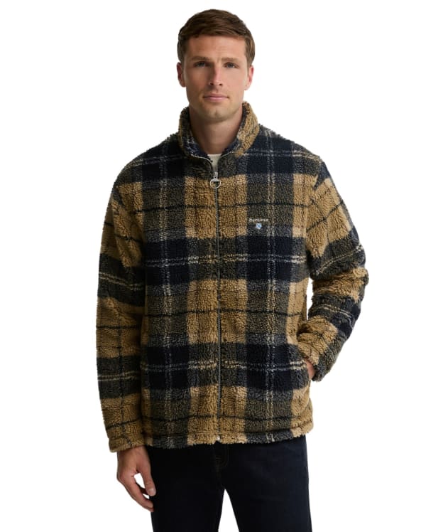 Men's Barbour Tartan Zip Through Fleece Jacket - Birchwood Dress Tartan