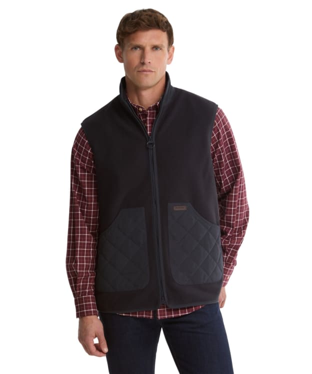 Men's Barbour Lowich Fleece Gilet - Dark Navy