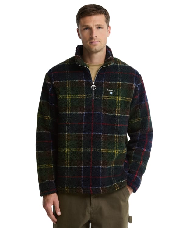 Men's Barbour Tartan Fleece Half Zip - Classic Tartan