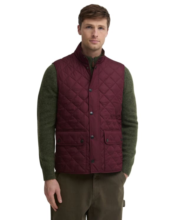 Men's Barbour New Lowerdale Quilted Gilet - Bordeaux