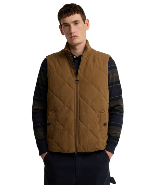 Men's Barbour Corden Quilted Gilet - Dark Sandstone