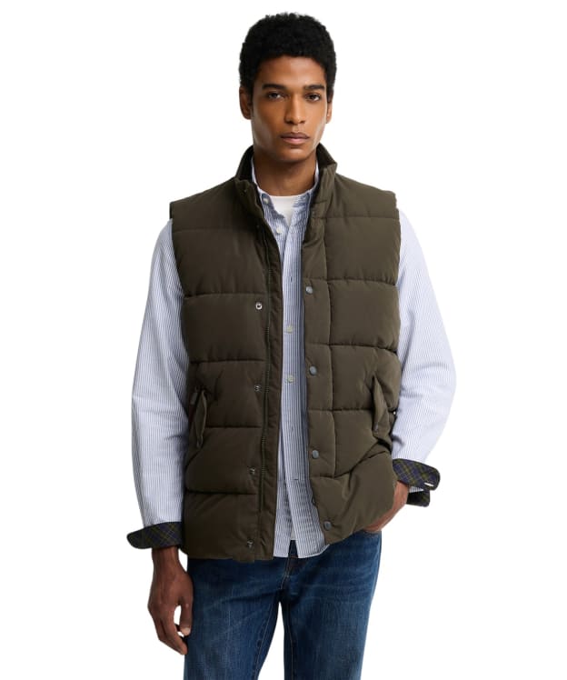Men's Barbour Powell Puffer Gilet - Dark Sage