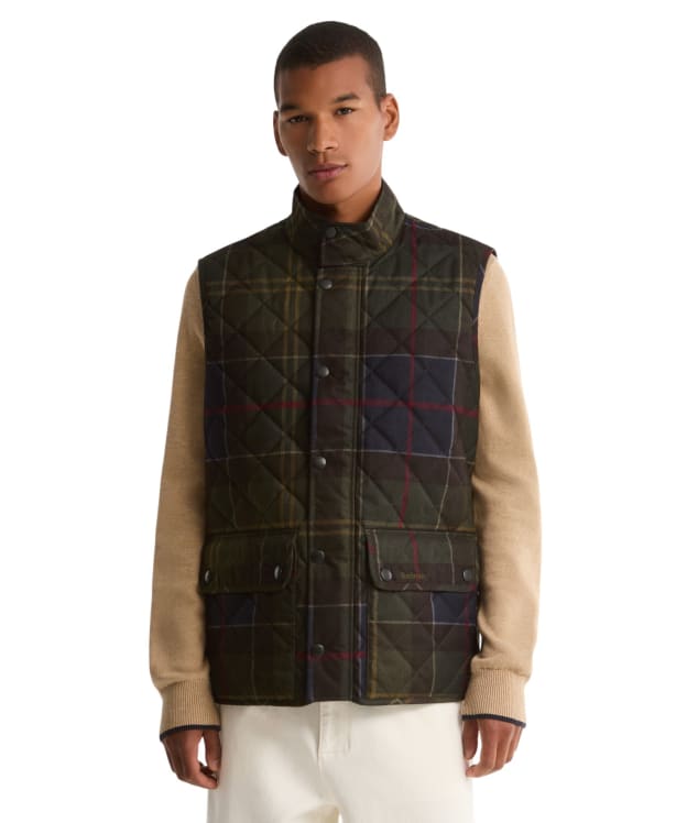 Men's Barbour Icons Tartan Lowerdale Quilted Gilet - Classic Tartan