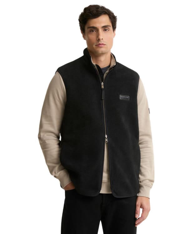 Men's Barbour International Reversible Fleece Gilet - Dark Black