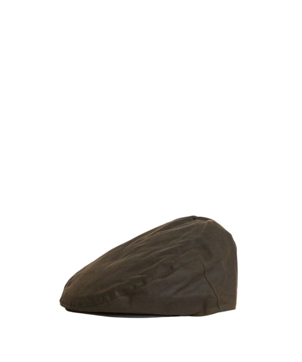 Men's Barbour Waxed Flat Cap - Olive