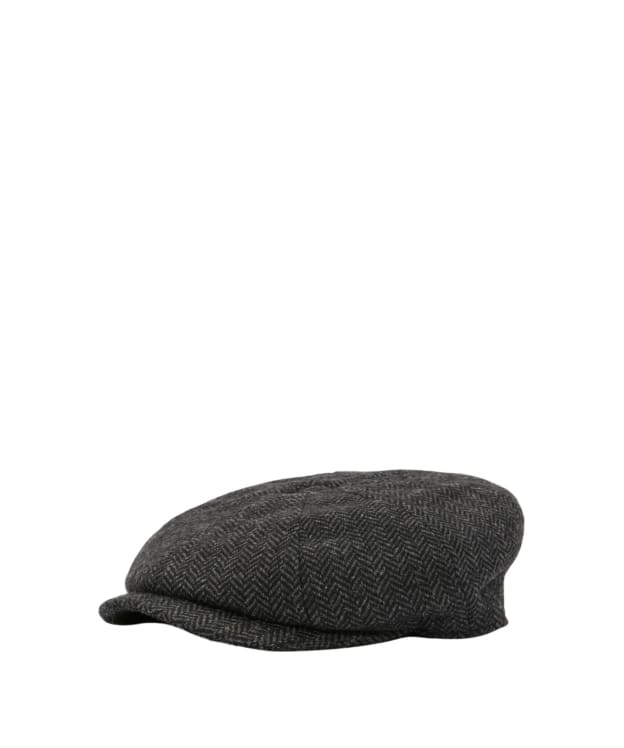 Men's Barbour Fyne Tweed Baker Boy Cap - Charcoal Grey