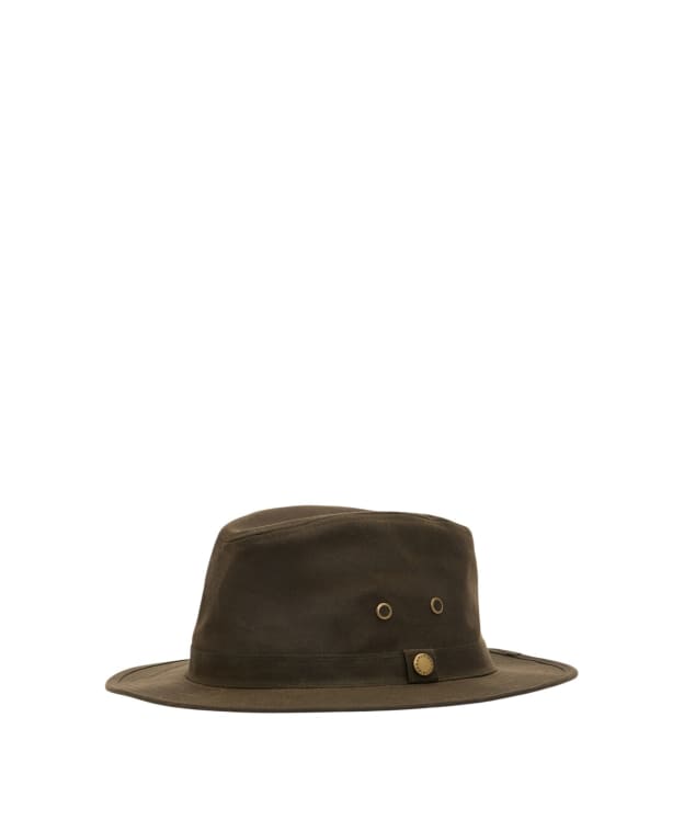 Men's Barbour Crayton Waxed Safari Hat - Olive