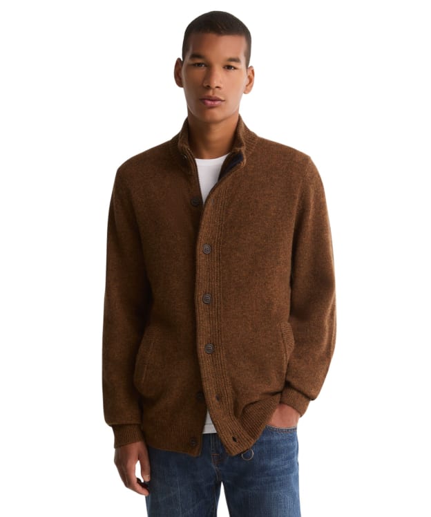 Men's Barbour Patch Zip Through Sweater - Bracken