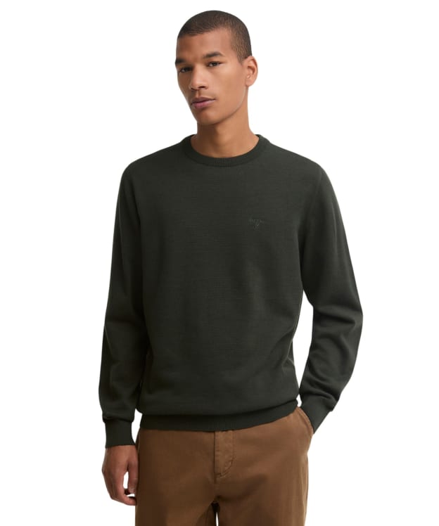 Men's Barbour Pima Cotton Crew Neck Sweater - Sage