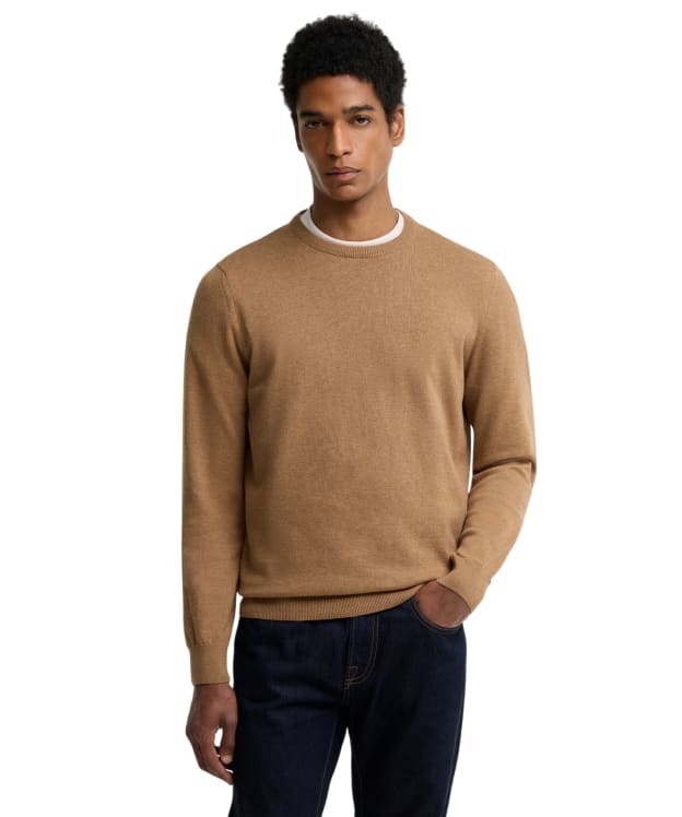 Men's Barbour Pima Cotton Crew Neck Sweater - Sandstone