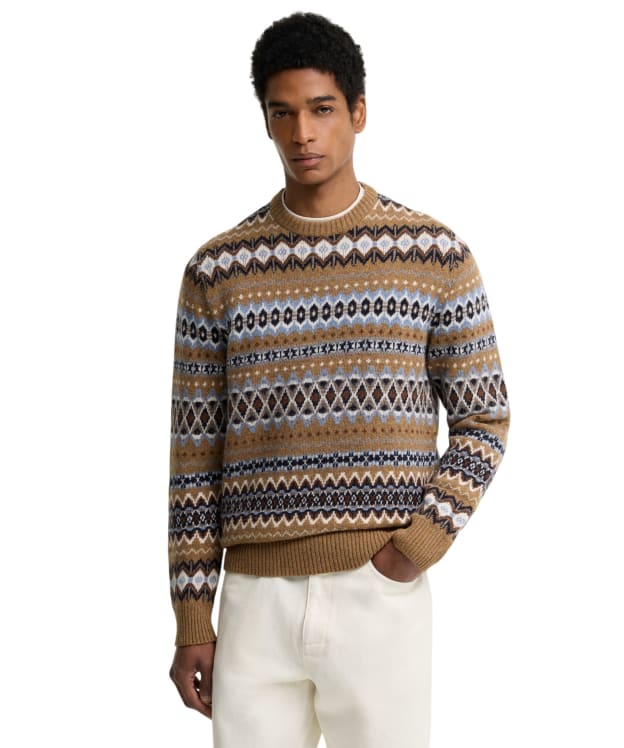 Men's Barbour Case Fair Isle Crew Neck Jumper - Trench
