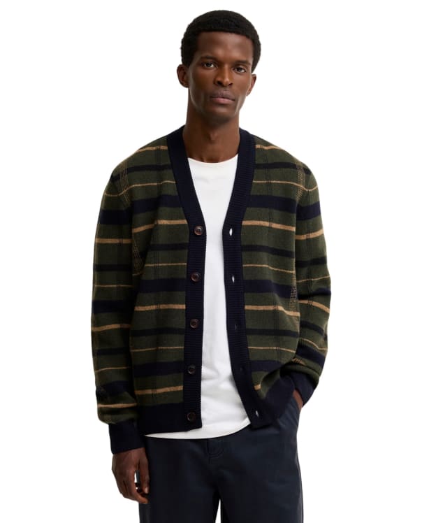 Men's Barbour Kane Knitted Cardigan - Navy