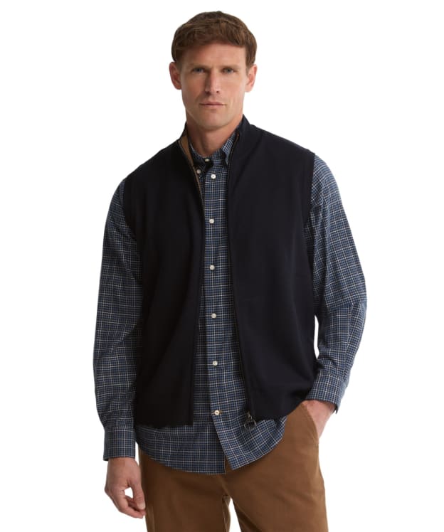 Men's Barbour Marcus Knitted Gilet - Navy
