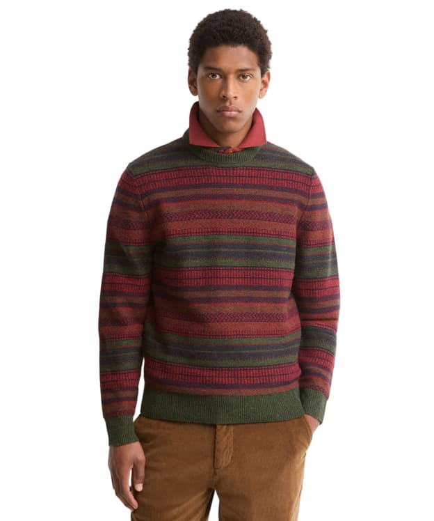 Men's Barbour Highsted Fairisle Crew Neck Sweater - Sage