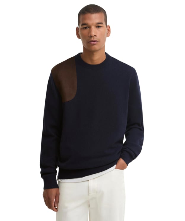 Men's Barbour Whitworth Crew Neck Sweater - Dark Navy