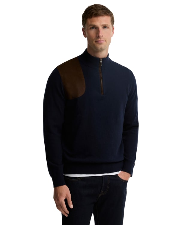 Men's Barbour Whitworth Half Zip Sweater - Dark Navy