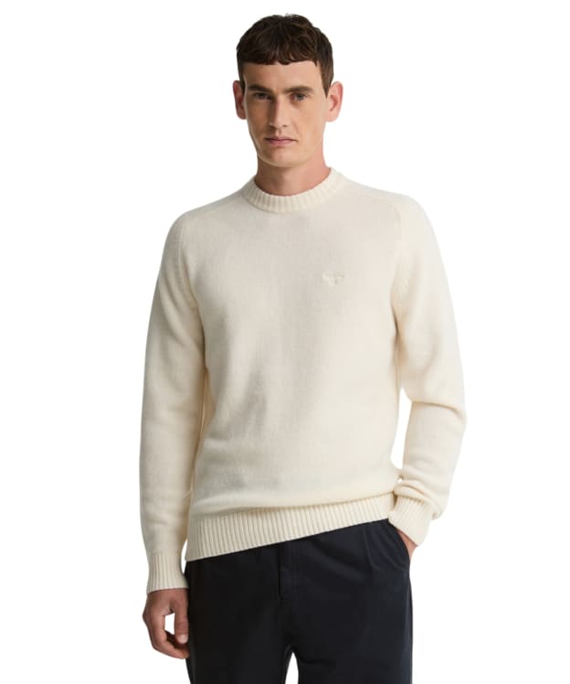 Men's Barbour Newtown Crew Neck Sweater - Antique White
