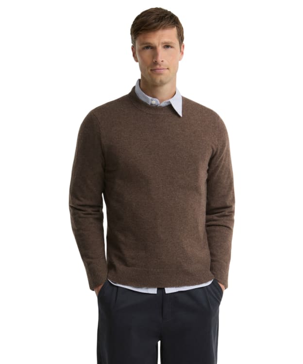 Men's Barbour Pure Cashmere Sweater - Major Brown