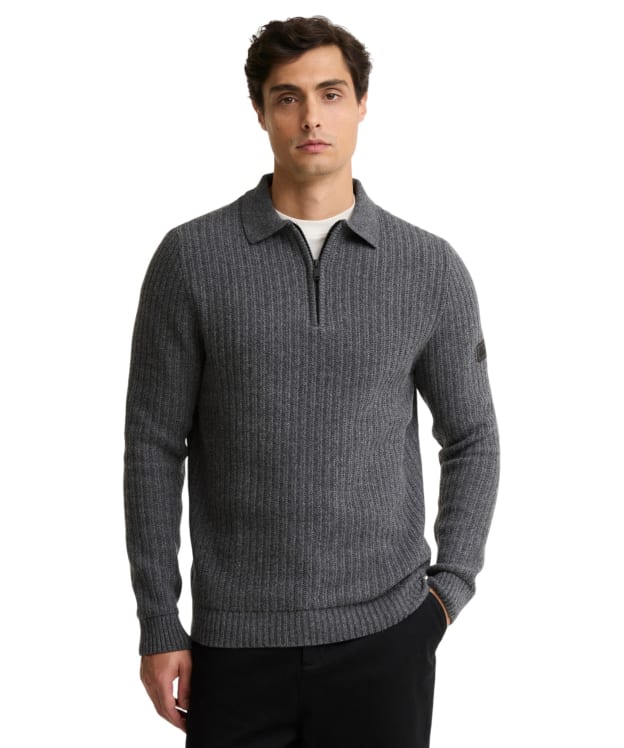 Men's Barbour International Oxham Half Zip Jumper - Asphalt