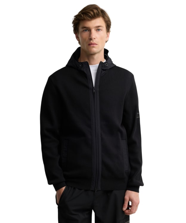 Men's Barbour International Inline Knit Hoodie - Black