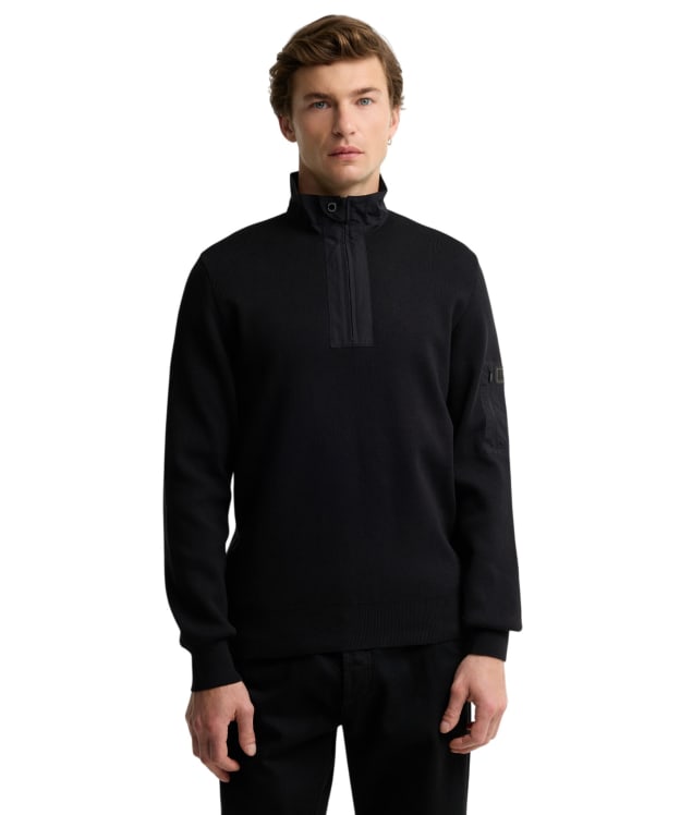 Men's Barbour International Inline Half Zip Jumper - Black