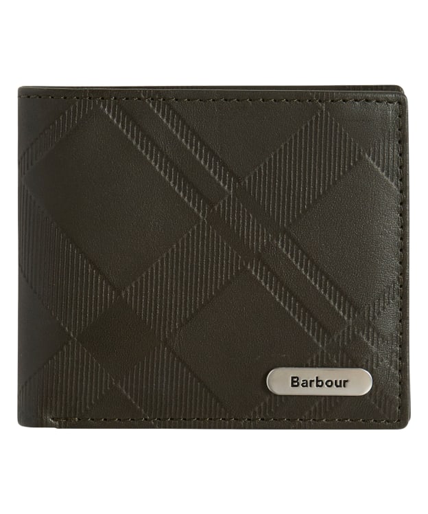 Men's Barbour Brunton Leather Wallet - Dark Olive