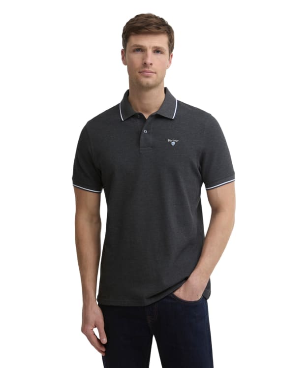 Men's Barbour Fielding Tailored Polo Shirt - Charcoal