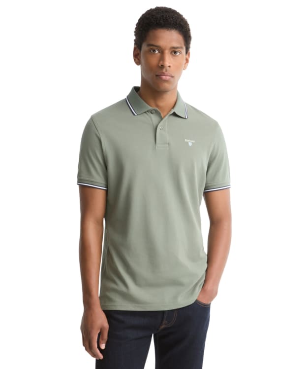 Men's Barbour Fielding Tailored Polo Shirt - Agave Green