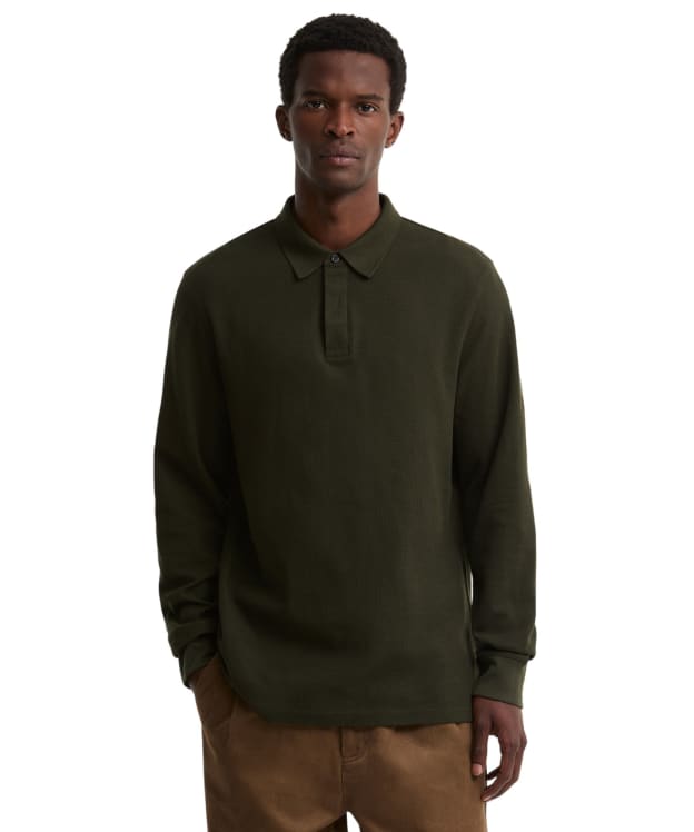 Men's Barbour Kentown Tailored Long Sleeve Polo Shirt - Sage
