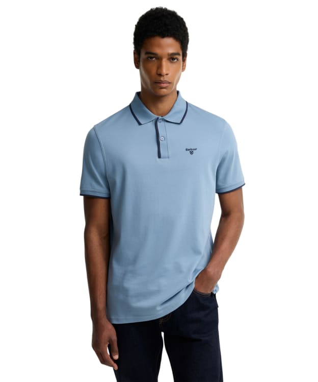 Men's Barbour Callock Tailored Polo Shirt - Tarn Blue