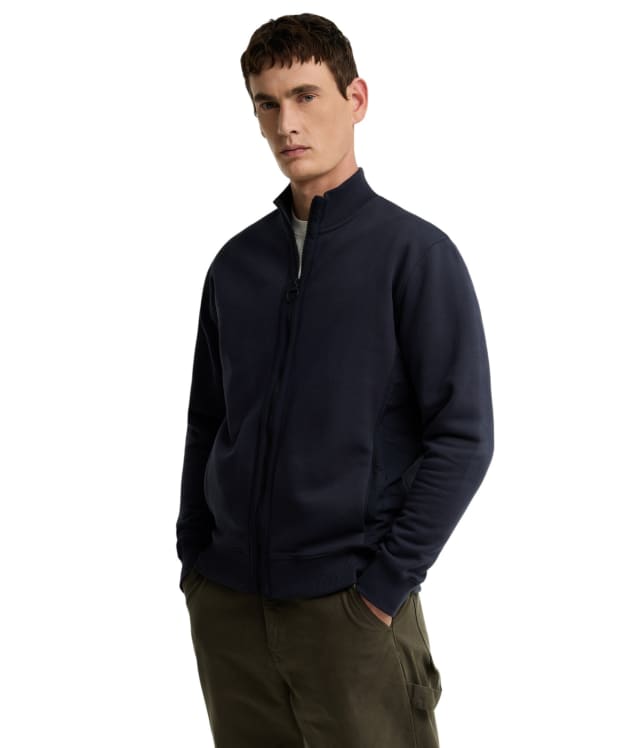 Men's Barbour Caldbeck Full Zip Sweatshirt - Dark Navy