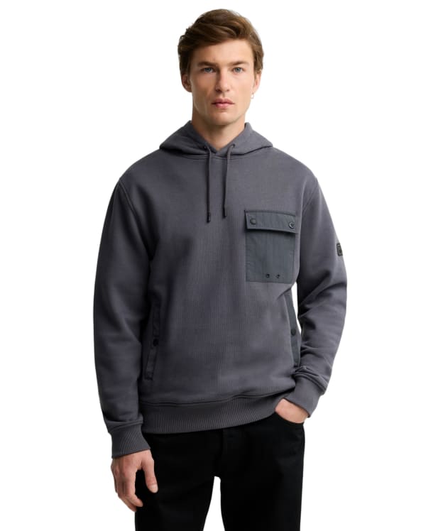 Men's Barbour International Inline Hooded Sweatshirt - Asphalt