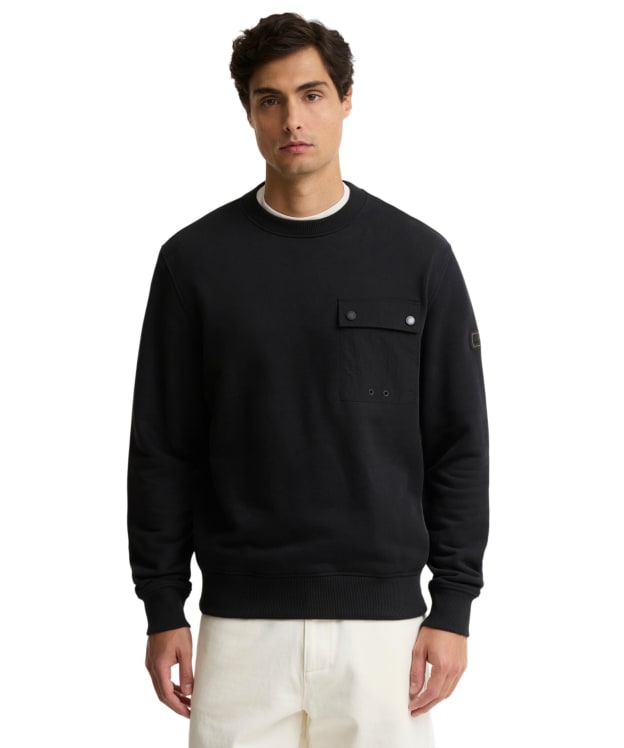 Men's Barbour International Inline Crew Sweatshirt - Black