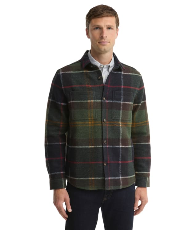 Men's Barbour Woodlane Brushed Check Overshirt - Classic Tartan