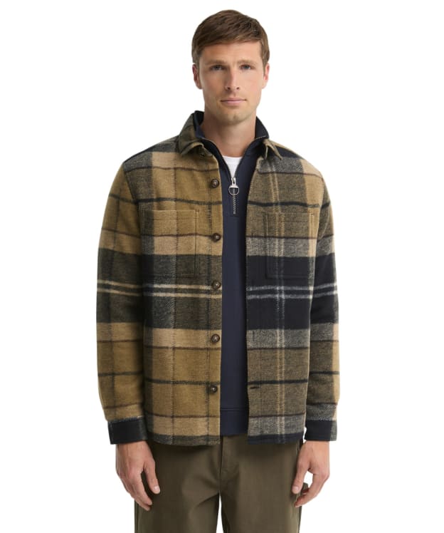 Men's Barbour Woodlane Brushed Check Overshirt - Birchwood Dress Tartan