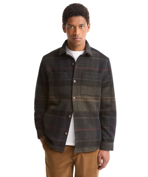 Men's Barbour Woodlane Brushed Check Overshirt - Shadow Classic Tartan