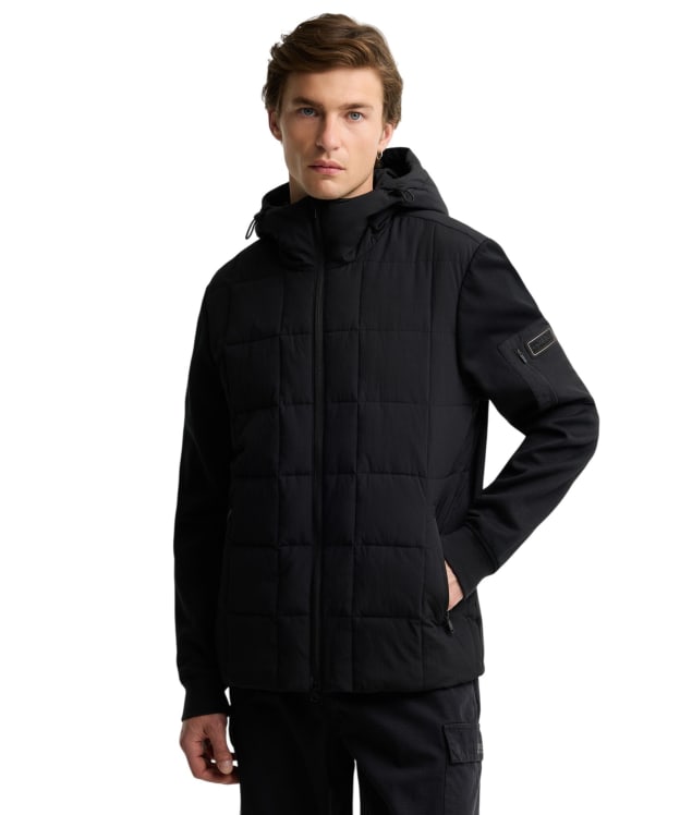 Men's Barbour International Tanfield Quilted Sweatshirt - Black