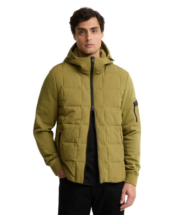 Men's Barbour International Tanfield Quilted Sweatshirt - Fir Green